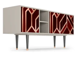Mueble de TV - 150х69х41 cm - T5 - Velvet 1920's, Areia^ Móvel De Tv