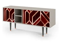 Mueble de TV - 150х69х41 cm - T5 - Velvet 1920's, Areia^ Móvel De Tv