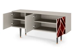 Mueble de TV - 150х69х41 cm - T5 - Velvet 1920's, Areia^ Móvel De Tv