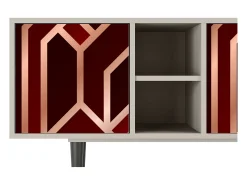 Mueble de TV - 150х69х41 cm - T5 - Velvet 1920's, Areia^ Móvel De Tv