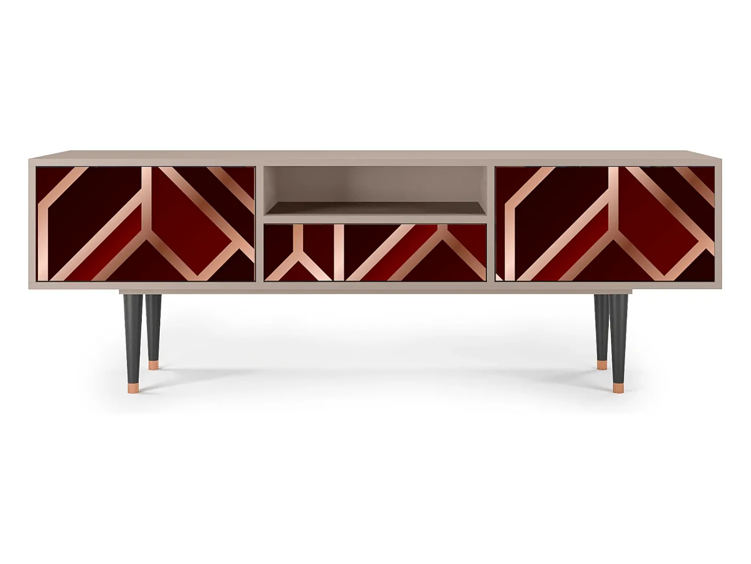 Móvel De Tv| Mueble de TV - 170х59х41 cm - T6 - Velvet 1920's, Latte Bege