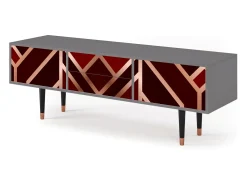 Mueble de TV - 170х59х48 cm - T4 - Velvet 1920's, Cinza^ Móvel De Tv