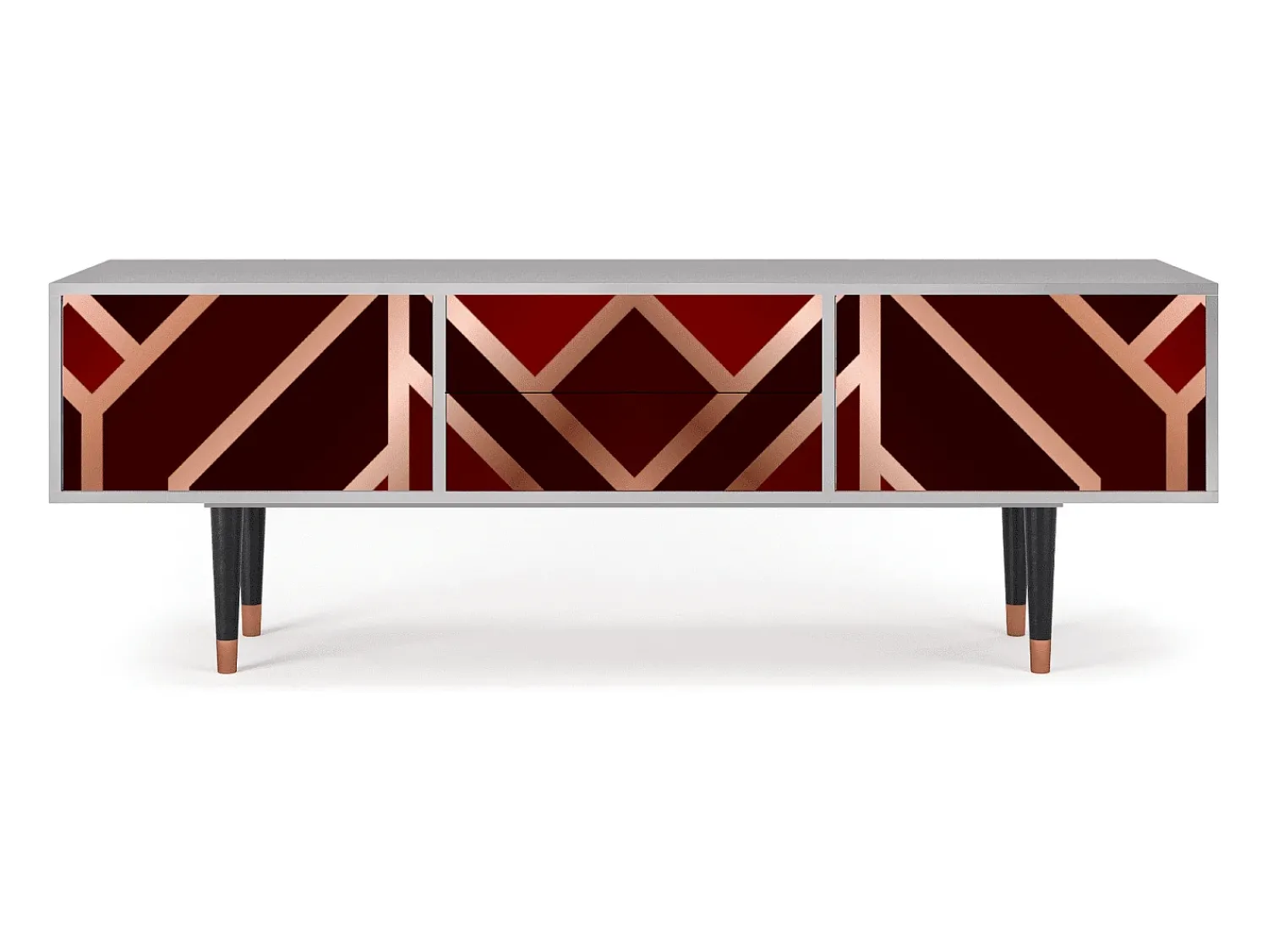 Mueble de TV - 170х59х48 cm - T4 - Velvet 1920's, Cinza^ Móvel De Tv