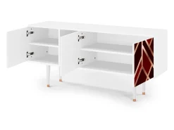 Mueble de TV - 150х69х41 cm - T5 - Velvet 1920's, Branco^ Móvel De Tv