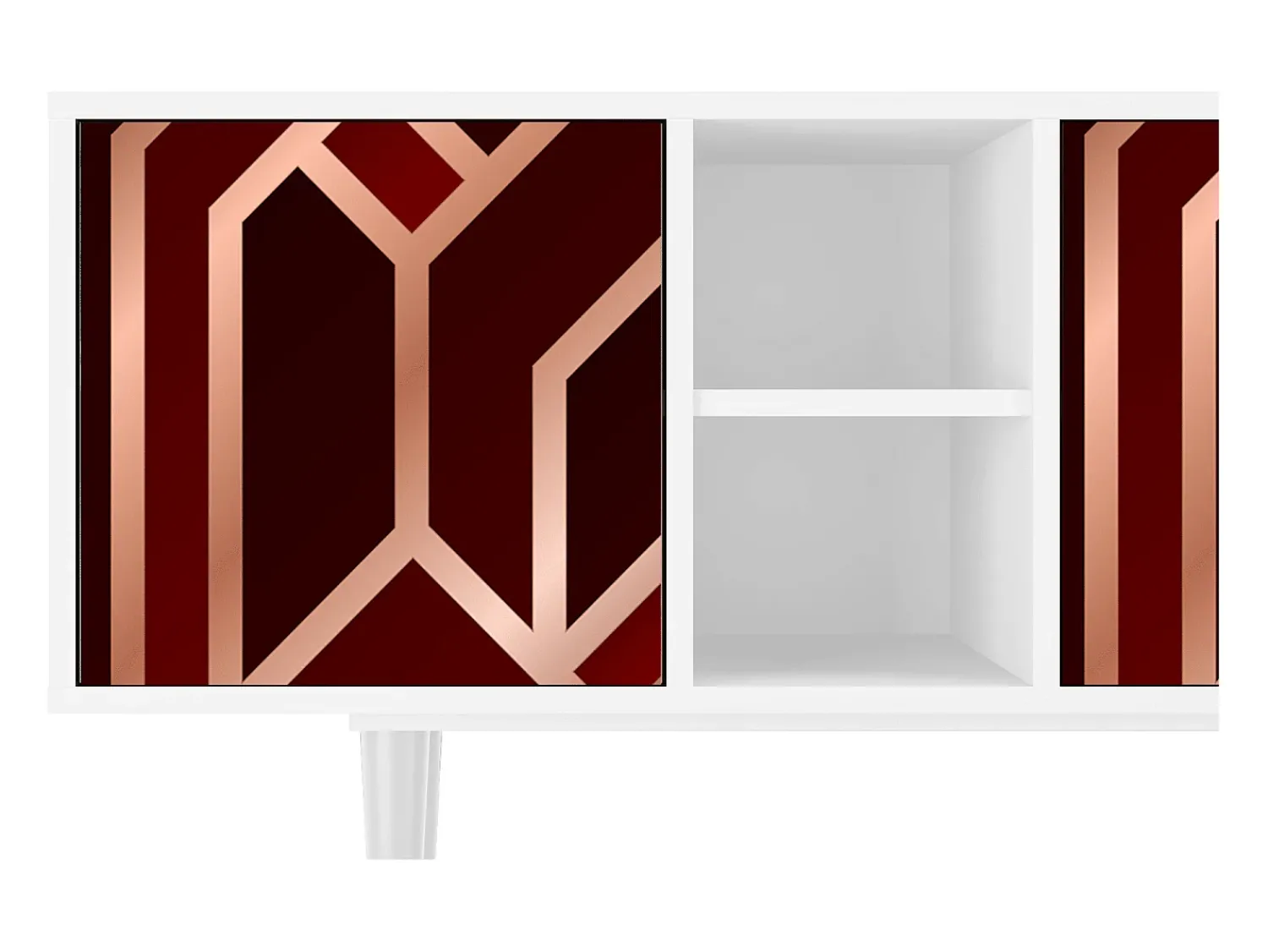 Mueble de TV - 150х69х41 cm - T5 - Velvet 1920's, Branco^ Móvel De Tv