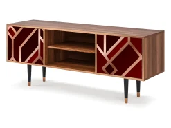 Best Mueble de TV - 170х69х48 cm - T2 - Velvet 1920's, Nogueira Castanho