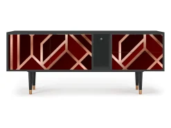 Móvel De Tv| Mueble de TV - 170х69х48 cm - T1 - Velvet 1920's, Antracite Cinza antracite