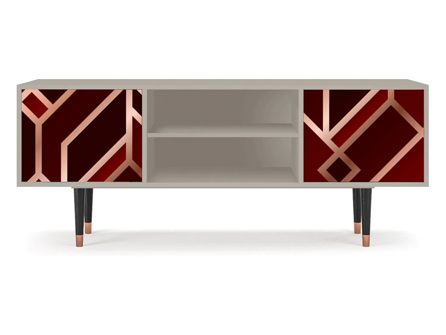 Móvel De Tv| Mueble de TV - 170х69х48 cm - T2 - Velvet 1920's, Areia Bege