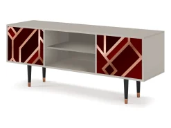 Móvel De Tv| Mueble de TV - 170х69х48 cm - T2 - Velvet 1920's, Areia Bege