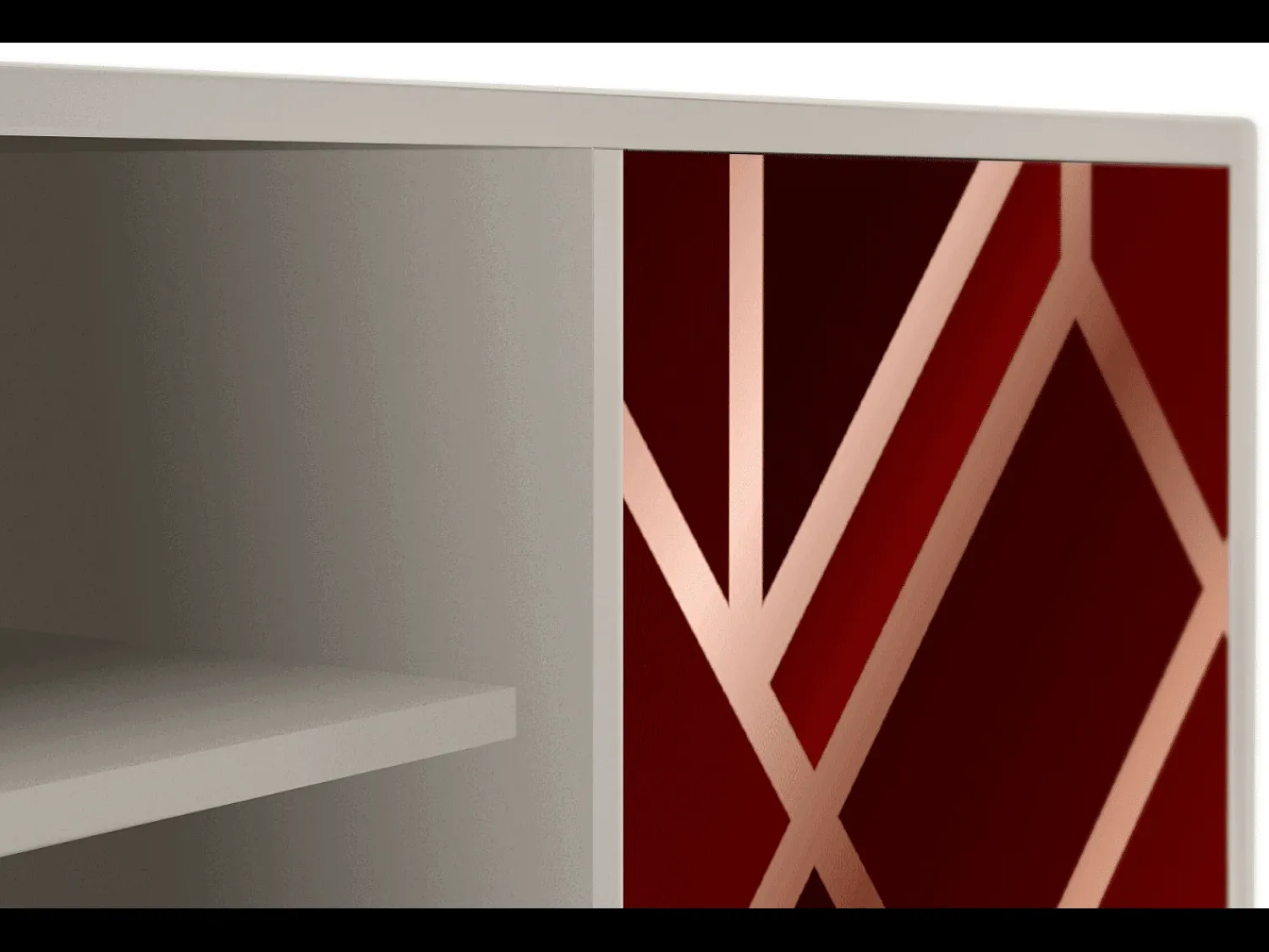Móvel De Tv| Mueble de TV - 170х69х48 cm - T2 - Velvet 1920's, Areia Bege