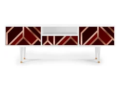 Móvel De Tv* Mueble de TV - 170х59х41 cm - T6 - Velvet 1920's, Branco Bege