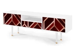 Móvel De Tv* Mueble de TV - 170х59х41 cm - T6 - Velvet 1920's, Branco Bege