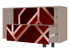 Mueble de TV - 170х69х48 cm - T1 - Velvet 1920's, Latte^ Móvel De Tv