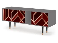 Mueble de TV - 170х69х48 cm - T1 - Velvet 1920's, Cinza^ Móvel De Tv