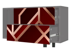 Mueble de TV - 170х69х48 cm - T1 - Velvet 1920's, Cinza^ Móvel De Tv