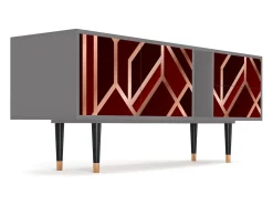 Mueble de TV - 170х69х48 cm - T1 - Velvet 1920's, Cinza^ Móvel De Tv