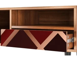 Mueble de TV - 115х59х48 cm - T3 - Velvet 1920's, Nogueira Castanho