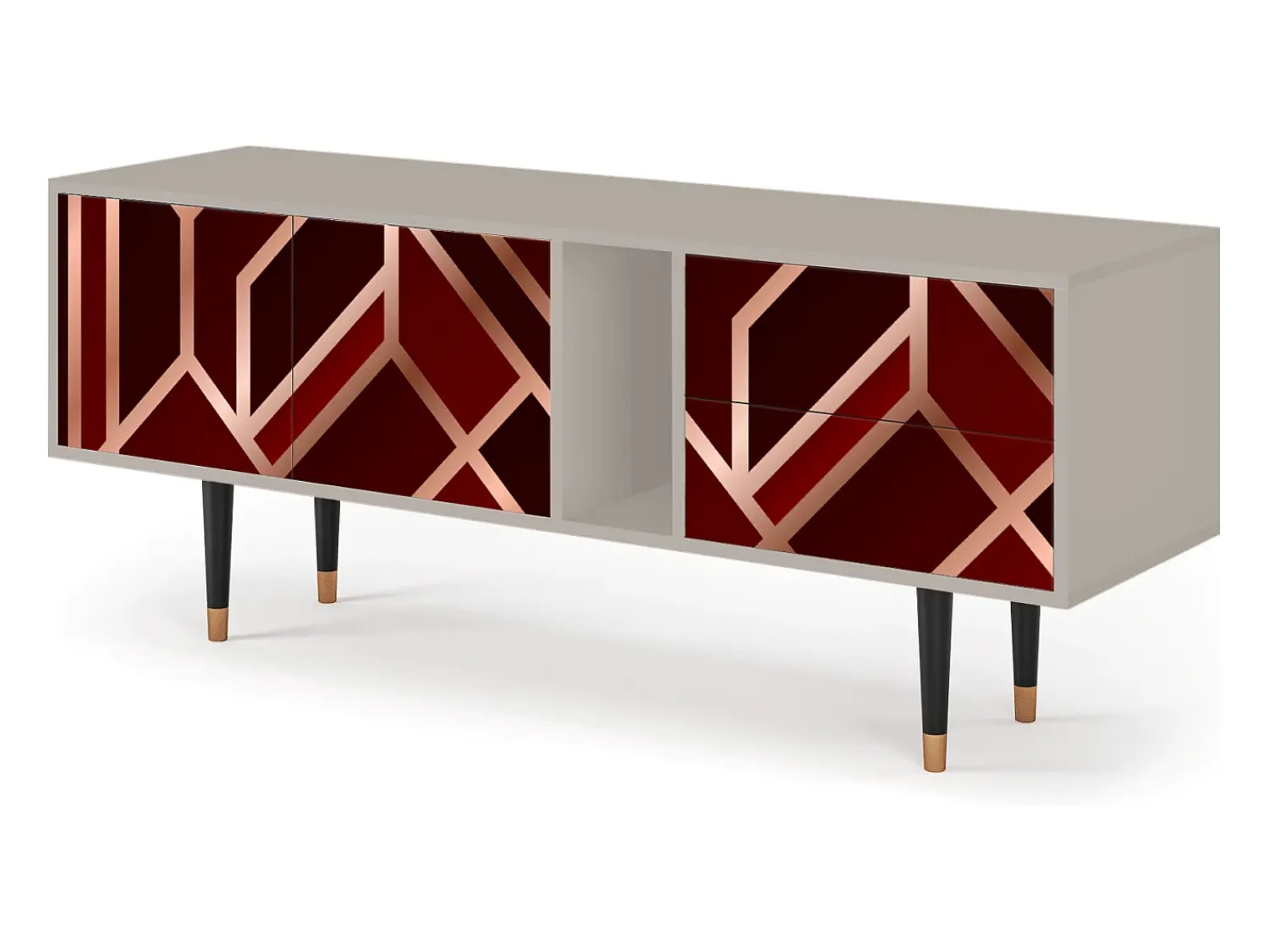 Mueble de TV - 170х69х48 cm - T1 - Velvet 1920's, Areia^ Móvel De Tv