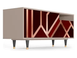 Móvel De Tv* Mueble de TV - 125х56х41 cm - T7 - Velvet 1920's, Latte Bege