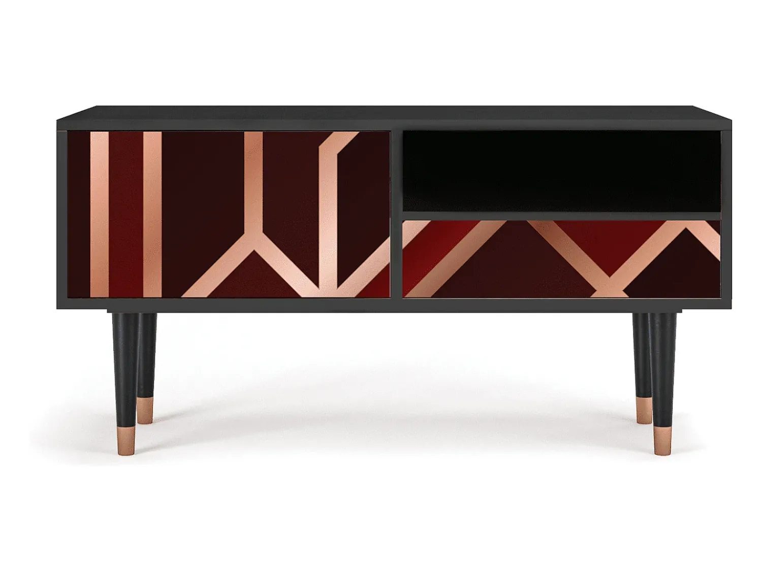Mueble de TV - 115х59х48 cm - T3 - Velvet 1920's, Antracite^ Móvel De Tv