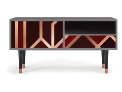 Móvel De Tv| Mueble de TV - 115х59х48 cm - T3 - Velvet 1920's, Cinza Cinzento