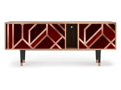 New Mueble de TV - 170х69х48 cm - T1 - Velvet 1920's, Nogueira Castanho