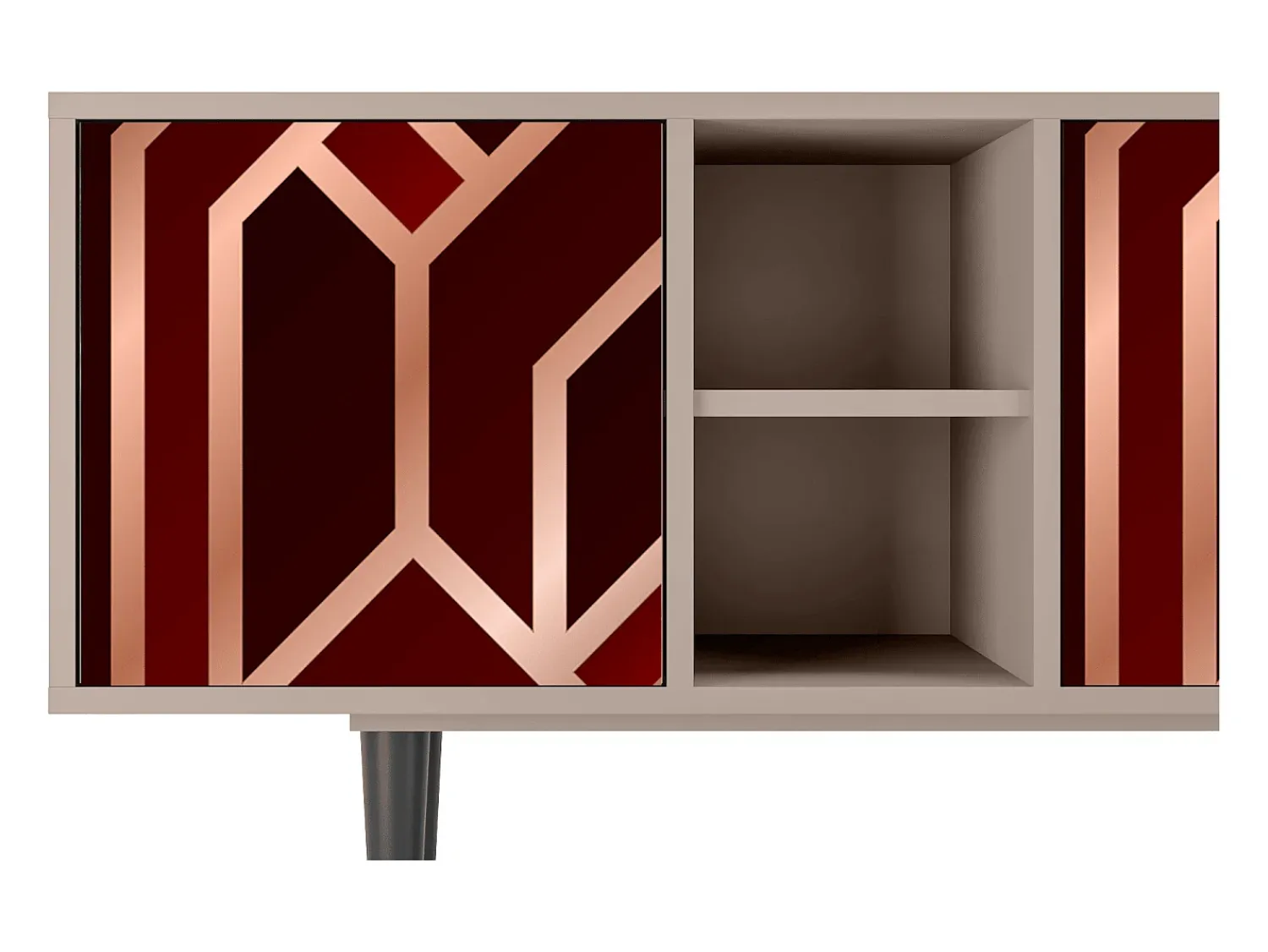 Móvel De Tv| Mueble de TV - 150х69х41 cm - T5 - Velvet 1920's, Latte Bege