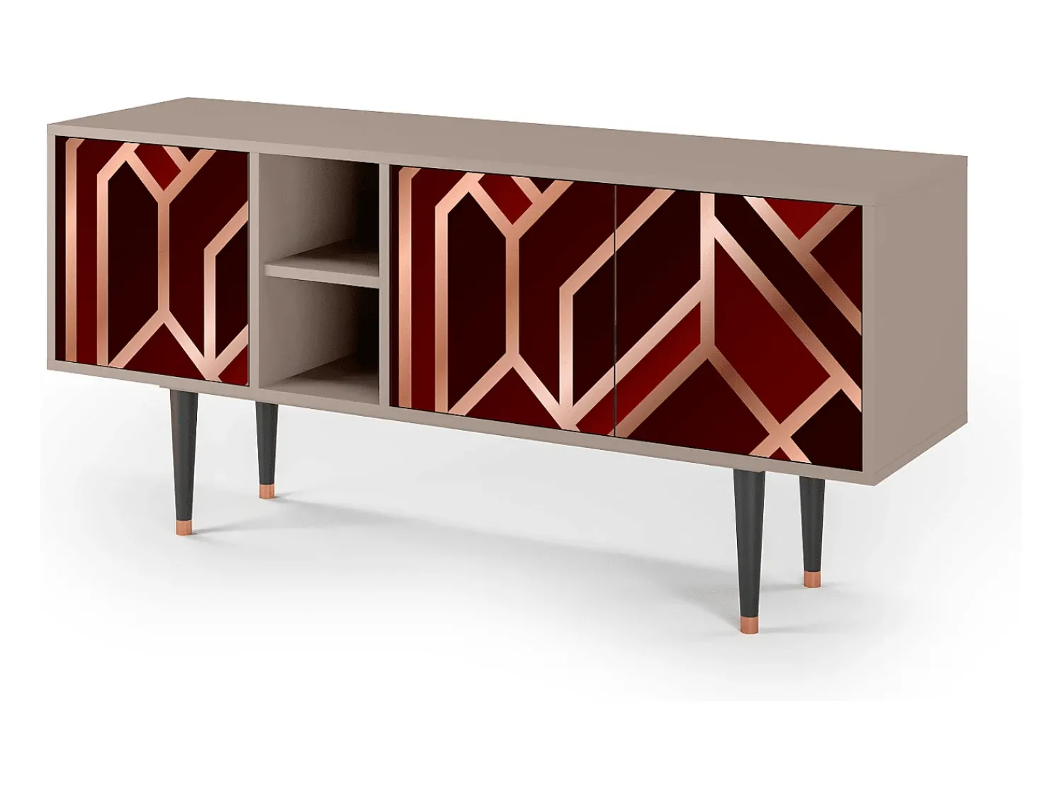Móvel De Tv| Mueble de TV - 150х69х41 cm - T5 - Velvet 1920's, Latte Bege