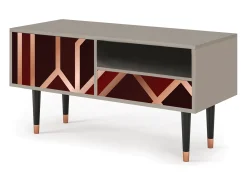 Hot Mueble de TV - 115х59х48 cm - T3 - Velvet 1920's, Areia Bege