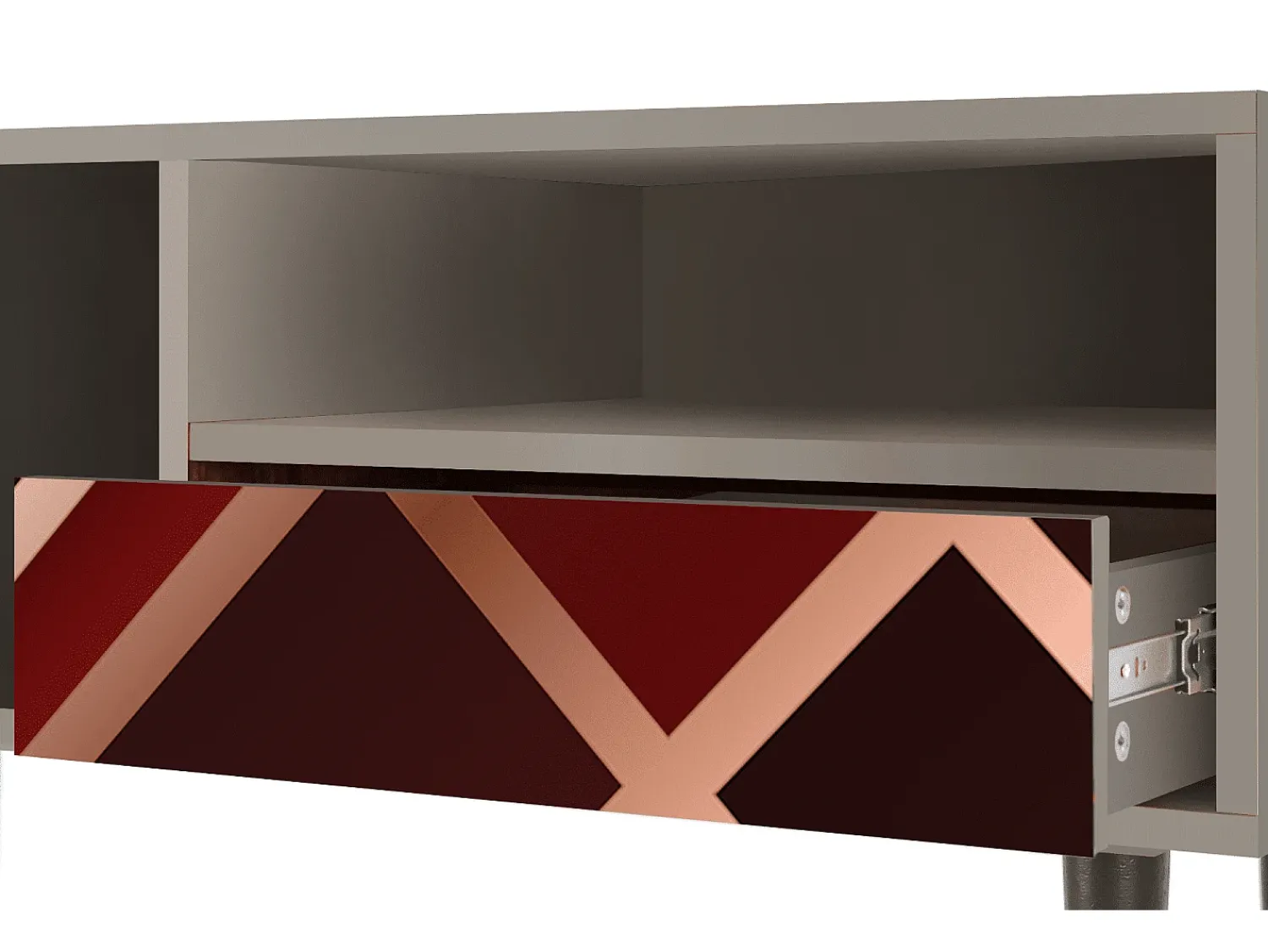 Hot Mueble de TV - 115х59х48 cm - T3 - Velvet 1920's, Areia Bege