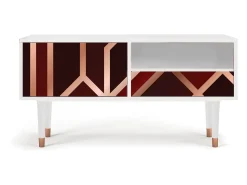 Mueble de TV - 115х59х48 cm - T3 - Velvet 1920's, Branco^ Móvel De Tv