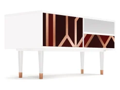 Mueble de TV - 115х59х48 cm - T3 - Velvet 1920's, Branco^ Móvel De Tv