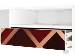 Mueble de TV - 115х59х48 cm - T3 - Velvet 1920's, Branco^ Móvel De Tv