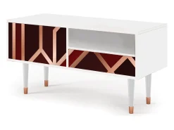 Mueble de TV - 115х59х48 cm - T3 - Velvet 1920's, Branco^ Móvel De Tv