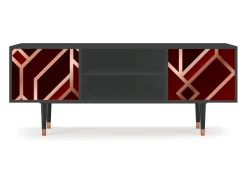 Mueble de TV - 170х69х48 cm - T2 - Velvet 1920's, Antracite^ Móvel De Tv