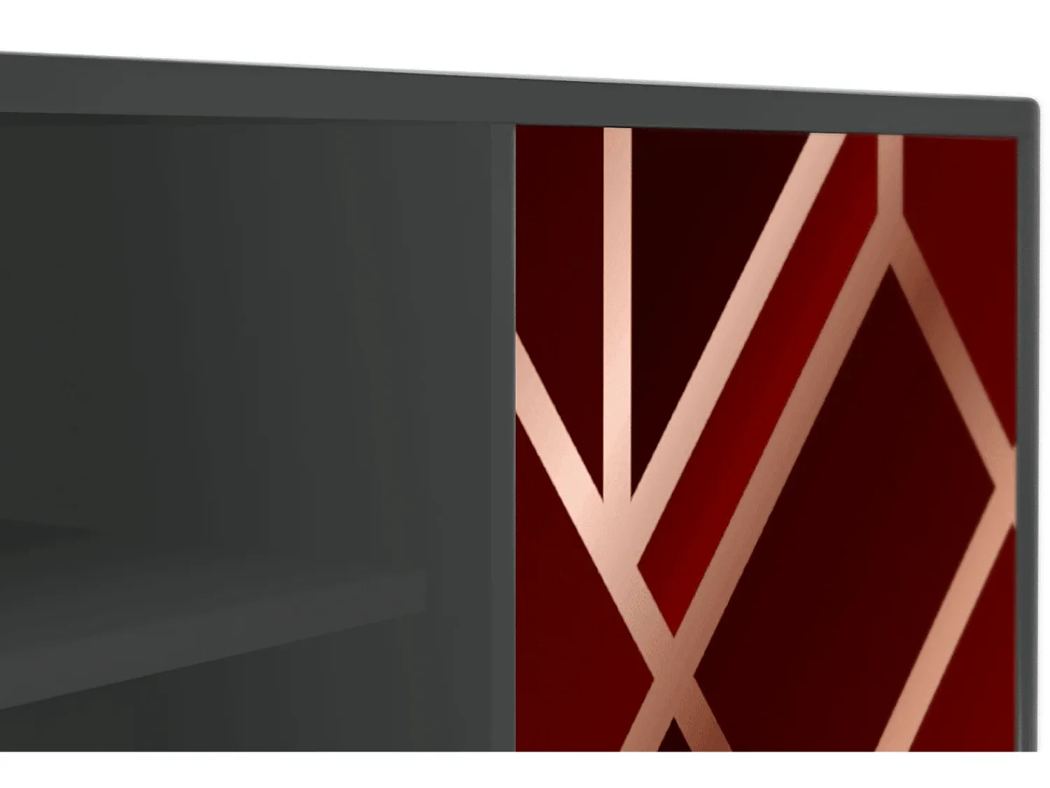 Mueble de TV - 170х69х48 cm - T2 - Velvet 1920's, Antracite^ Móvel De Tv