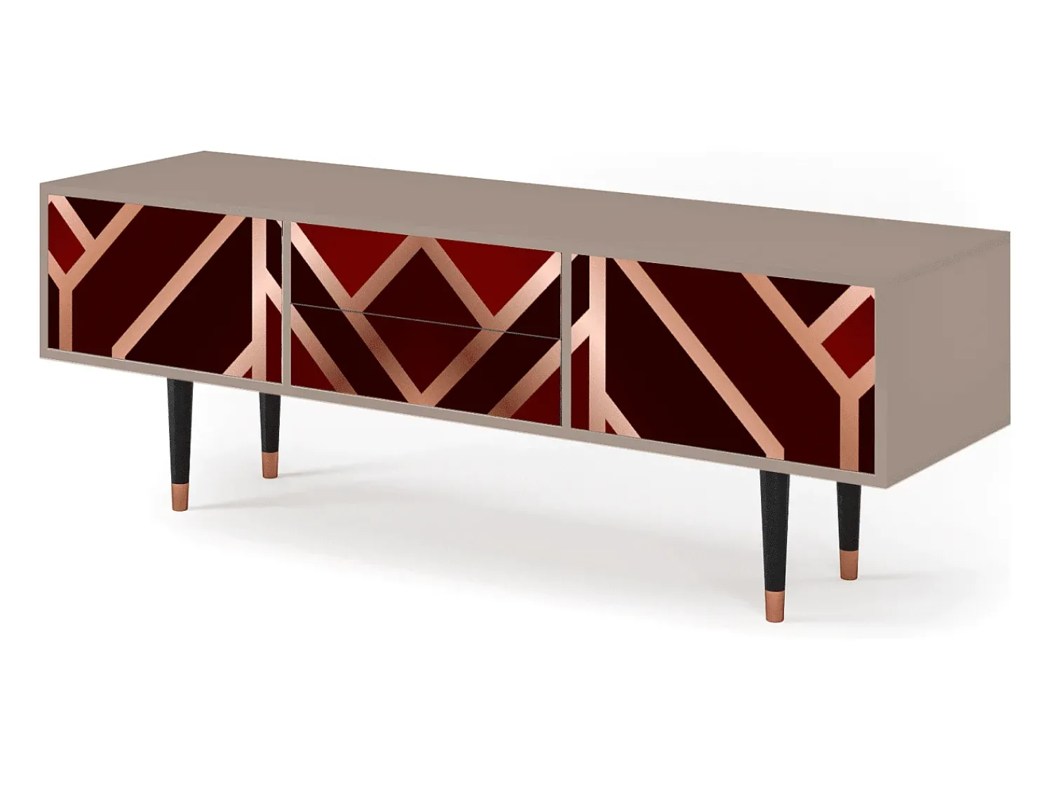 Móvel De Tv* Mueble de TV - 170х59х48 cm - T4 - Velvet 1920's, Latte Bege