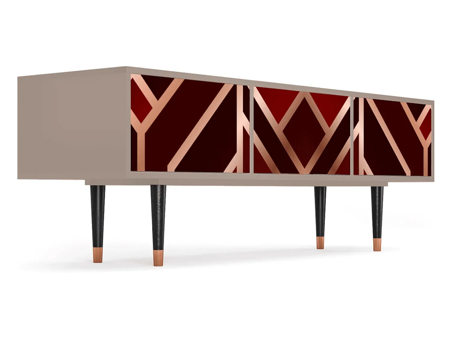 Móvel De Tv* Mueble de TV - 170х59х48 cm - T4 - Velvet 1920's, Latte Bege