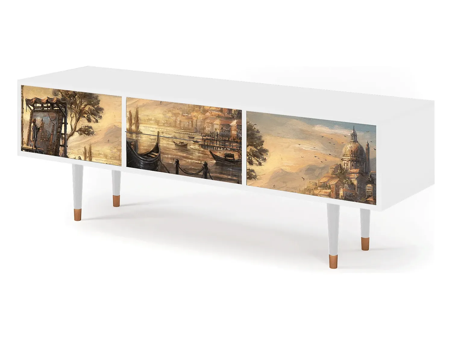 Sale Mueble de TV - 170х59х48 cm - T4 - Venice, Branco Bege