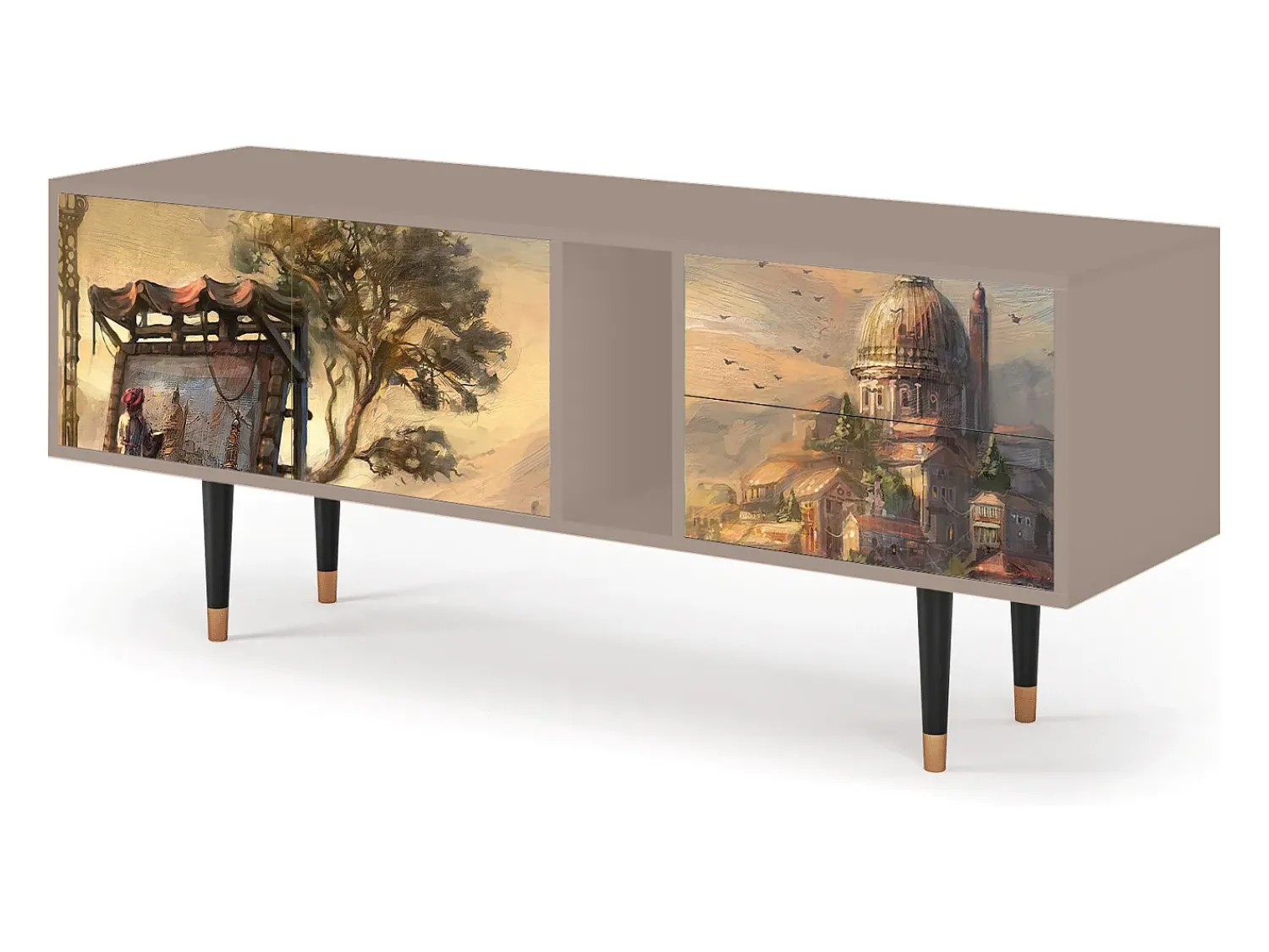 Móvel De Tv| Mueble de TV - 170х69х48 cm - T1 - Venice, Latte Bege