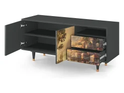 Móvel De Tv| Mueble de TV - 125х56х41 cm - T7 - Venice, Antracite Cinza antracite
