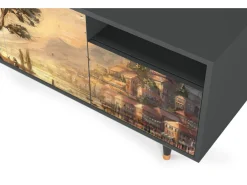 Móvel De Tv| Mueble de TV - 125х56х41 cm - T7 - Venice, Antracite Cinza antracite