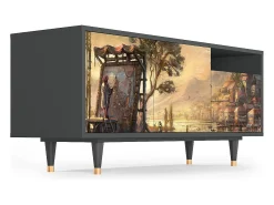 Móvel De Tv| Mueble de TV - 125х56х41 cm - T7 - Venice, Antracite Cinza antracite