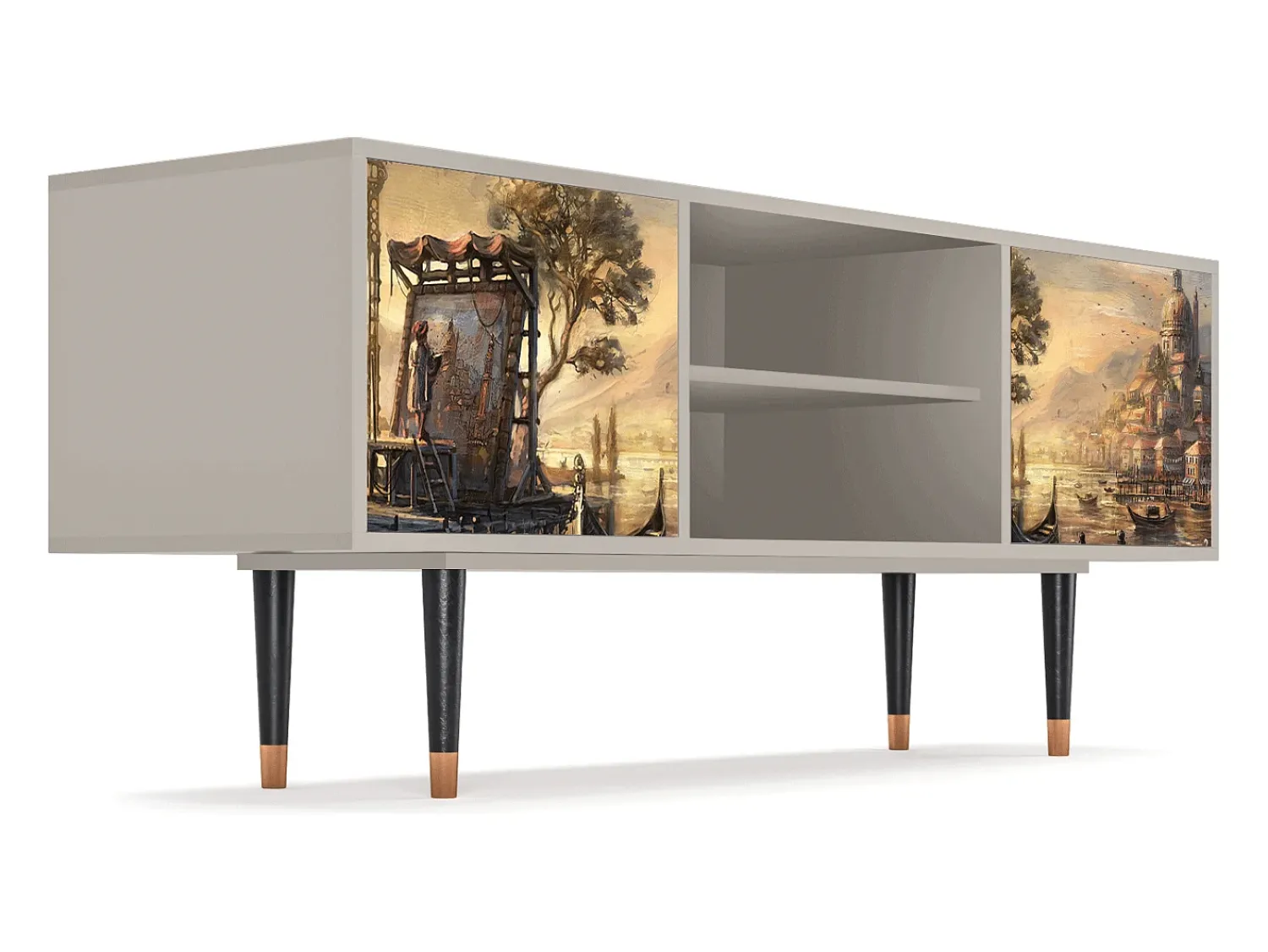 Mueble de TV - 170х69х48 cm - T2 - Venice, Areia^ Móvel De Tv