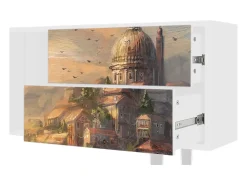 Móvel De Tv* Mueble de TV - 170х69х48 cm - T1 - Venice, Branco Bege