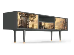 Móvel De Tv| Mueble de TV - 170х59х41 cm - T6 - Venice, Antracite Cinza antracite
