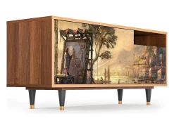 Hot Mueble de TV - 125х56х41 cm - T7 - Venice, Nogueira Castanho