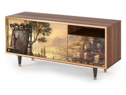Hot Mueble de TV - 125х56х41 cm - T7 - Venice, Nogueira Castanho