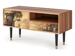 Móvel De Tv* Mueble de TV - 115х59х48 cm - T3 - Venice, Nogueira Castanho