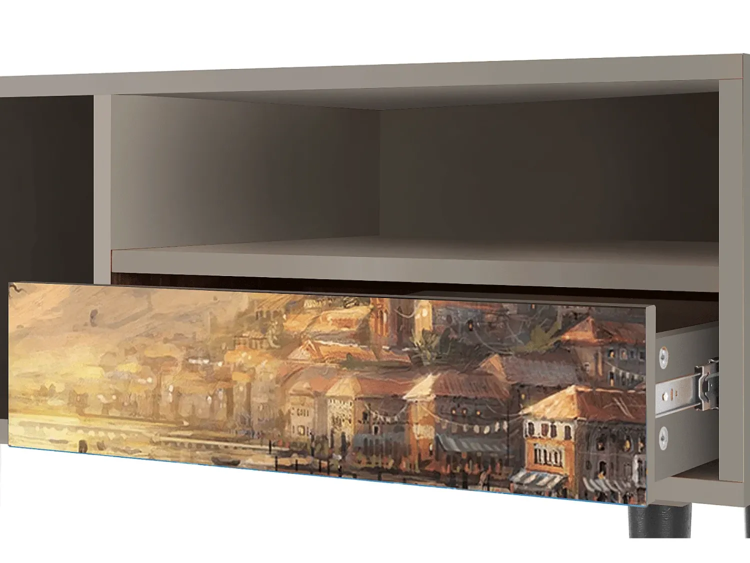Móvel De Tv| Mueble de TV - 115х59х48 cm - T3 - Venice, Areia Bege